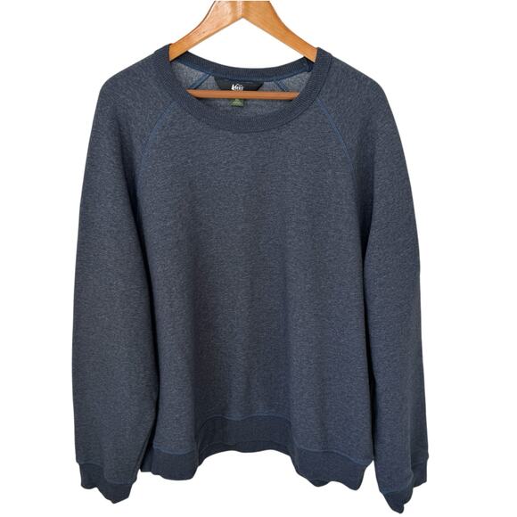 REI Sweatshirt Mens XXL Blue Enjoy The Switchbacks Fleece Outdoor Comfort Unisex - Picture 1 of 7
